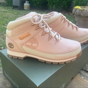 NEW LIGHT PINK TIMBERLAND MID HIKER HIKING BOOTS
